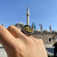 Gümüş Tasarım Ayasofya Camisi Figürlü Erkek Yüzük Takı