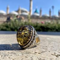 Gümüş Tasarım Ayasofya Camisi Figürlü Erkek Yüzük Takı