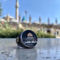 Gümüş Tasarım Filistin Kudüs Mescidi Aksa Erkek Yüzük Takı