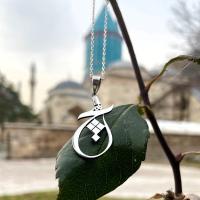 Gümüş Tasarım Hiç semazen sikke mevlana Bayan Kolye takı