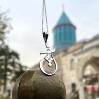 Gümüş Tasarım Hiç semazen sikke mevlana Bayan Kolye takı