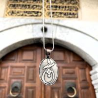 Gümüş Tasarım Hiç semazen sikke mevlana Erkek Kolye takı