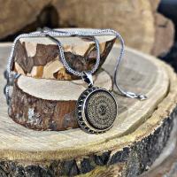 Gümüş Akik Taşlı Esmaül Hüsna Yazılı Dua Erkek Bayan Kolye Takı
