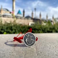 Gümüş Aksesuar Tasarım Semazen Figürlü İpli Bayan Bileklik Takı