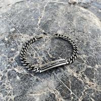 Gümüş Aksesuar zirkon taşlı oynarlı trend erkek bileklik takı