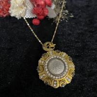 Gümüş Ayetel Kürsi Ayyıldız Zirkon Taşlı Otantik Bayan Kolye