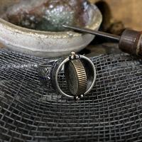 Gümüş Ayetel Kürsi İnşirah Süresi Dönerli Model Erkek Yüzük Takı
