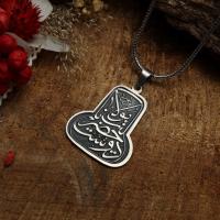 Gümüş Özel Tasarım Dost Ya Hazreti Mevlana Sikke Erkek Kolye Takı