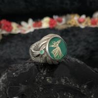 Gümüş Semazen Dervis Mevlana Figürlü Erkek Yüzük