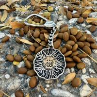 Gümüş Tasarım Allah Muhammed yazılı bayan erkek anahtarlık Takı
