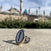 Gümüş Tasarım Arapça Elif Yazılı Trend Erkek Yüzük Takı