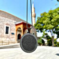 Gümüş Tasarım Celcelutiye Duası Bayan Gümüş Madalyon Kolye Takı