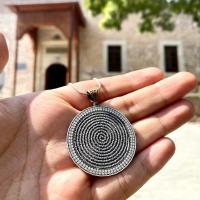 Gümüş Tasarım Celcelutiye Duası Bayan Gümüş Madalyon Kolye Takı