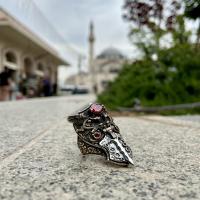 Ejderha kılıç figürlü Kapaklı Zihgir