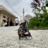 Ejderha kılıç figürlü Kapaklı Zihgir
