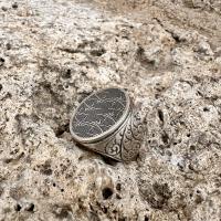 Gümüş Tasarım Hiç yazılı gravür işlemeli Erkek Yüzük Takı