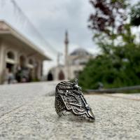 Kartal Kılıç balta Figürlü Gümüş Zihgir