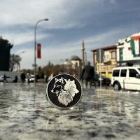Gümüş Tasarım Kurt Bayrak Üç Hilal Figürlü Erkek Yüzük Takı