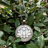 Gümüş Tasarım Lotus Yaşam Çiçeği Bayan Kolye Takı