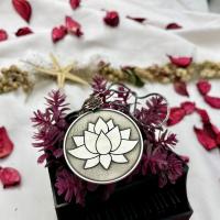 Gümüş Tasarım Lotus Yaşam Çiçeği Bayan Kolye Takı