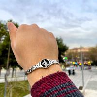 Gümüş Tasarım Trend Osmanlı Tuğralı Figürlü Erkek Bileklik Takı
