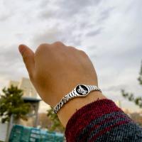 Gümüş Tasarım Trend Osmanlı Tuğralı Figürlü Erkek Bileklik Takı