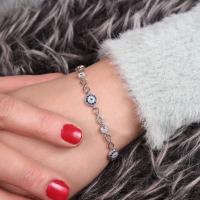Gümüş Tasarım Zirkon Taşlı Sonsuzluk Model Trend Bayan Bileklik Takı