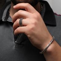 Gümüş Unisex bilezik burgulu model trend Erkek Bileklik takı