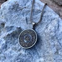 Gümüş tasarım Maşallah Nazar Duası yazılı trend erkek kolye takı