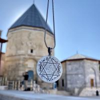 Gümüş tasarım Süleyman Mührü S.peker trend erkek madalyon kolye takı