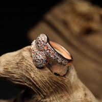 Gümüş zirkon taşlı Denge model rose gold trend bayan yüzük takı