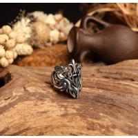  925 Ayar gümüş tasarım Ejderha model Figürlü trend ejderin gözü Okçu başparmak zihgir Erkek Yüzük 