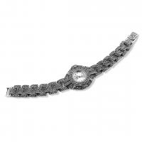 925 ayar gümüş El yapımı Tasarım margazit taşlı duvar Model trend aksesuar Bayan kol saat