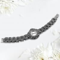 925 ayar gümüş El yapımı Tasarım margazit taşlı duvar Model trend aksesuar Bayan kol saat