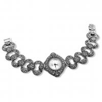 925 ayar gümüş El yapımı Tasarım margazit taşlı halka Model trend aksesuar Bayan kol saat