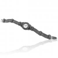 925 ayar gümüş El yapımı Tasarım margazit taşlı hasır Model trend aksesuar Bayan kol saat