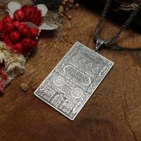 Gümüş Tasarım Kabe Kapısı Hilyei Şerif Dua Erkek Gümüş Madalyon Kolye Takı
